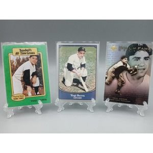 Yogi Berra, Yankees, Mets, Baseball Card Lot